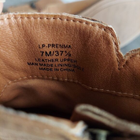 Lucky Brand Prenma Ankle Bootie | Block Heel | Cognac | Size 7 - Picture 9 of 10